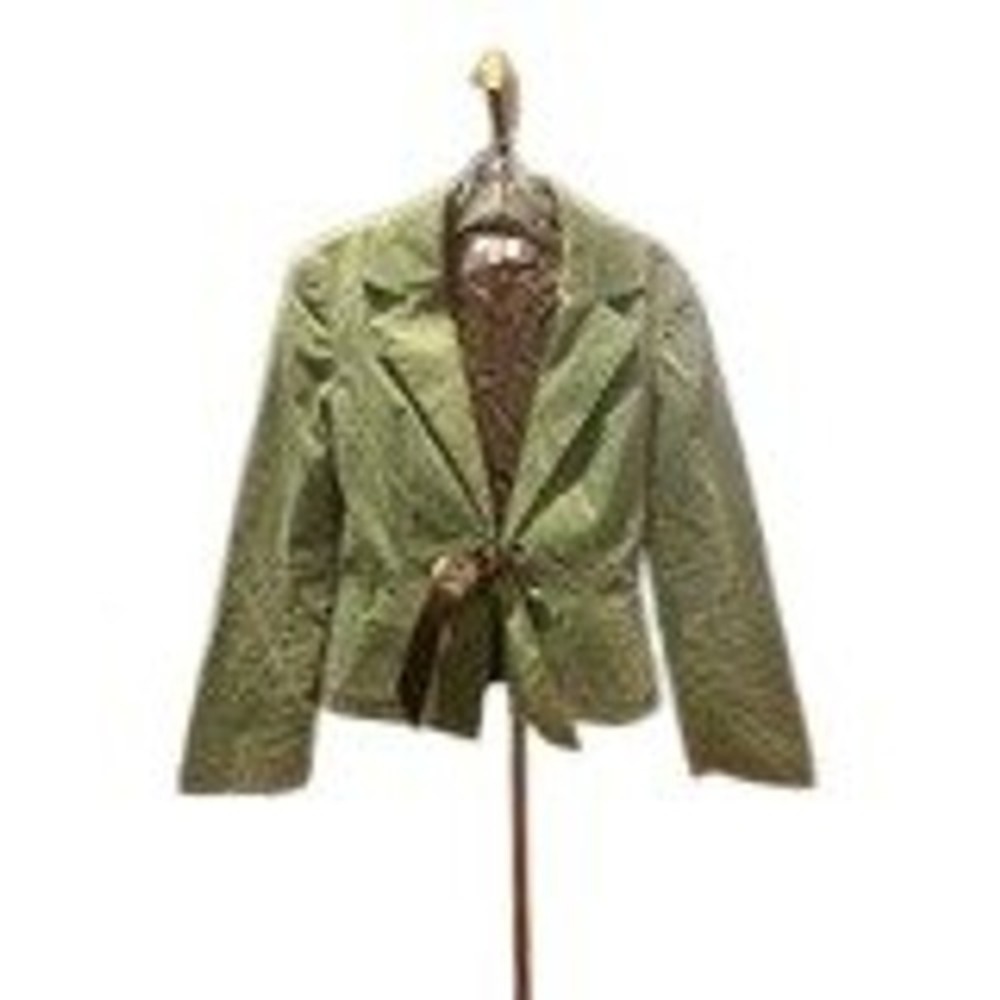 JADE MELODY TAM Green‎ Corduroy Blazer Jacket Button Front Women's Size 8